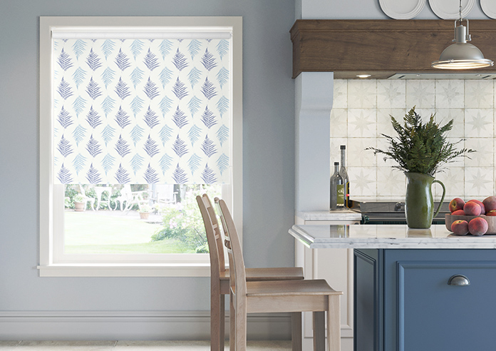 Delicate Ferns, Blue - Twist&Fit Roller Blind - Image 3